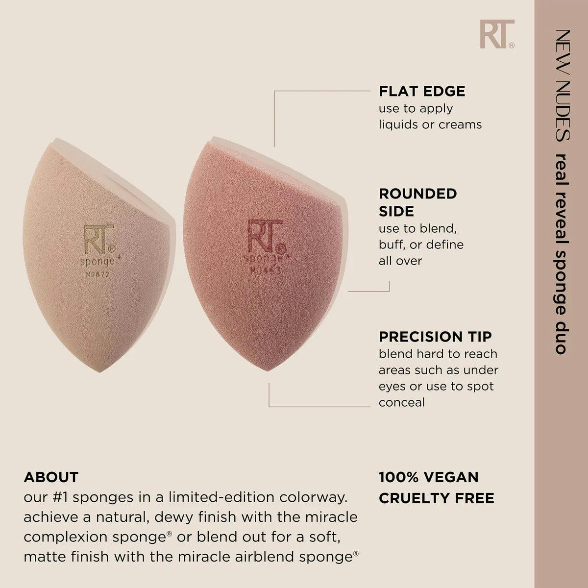 Real Techniques New Nudes Real Reveal Sponge Duo