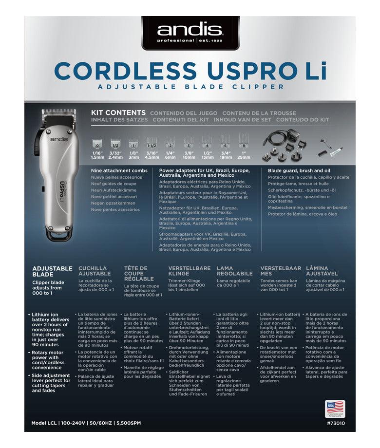 Andis US Pro Li Cordless Adjustable Blade Clipper