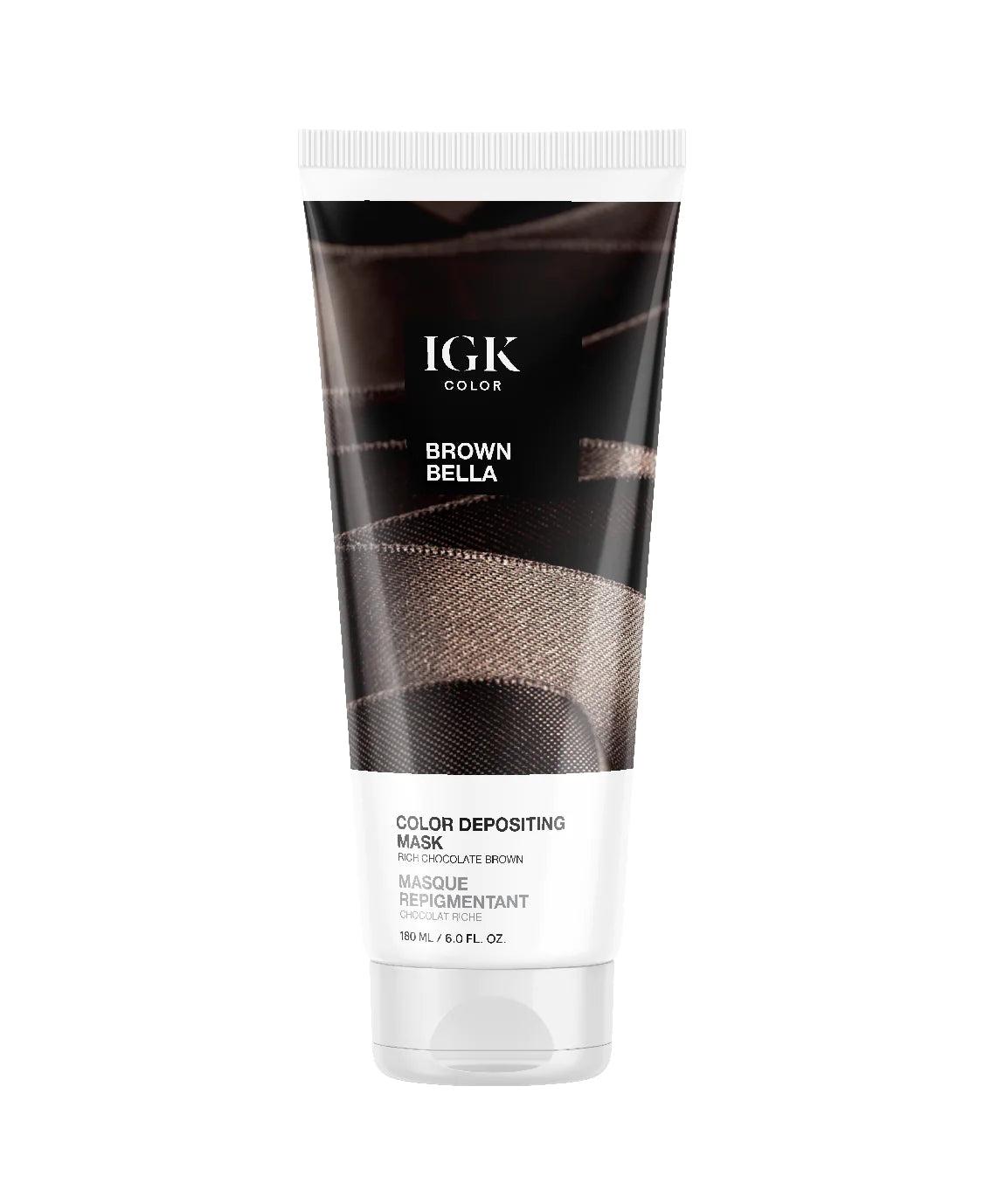 IGK Color Depositing Mask Brown Bella - Rich Chocolate Brown 180ml