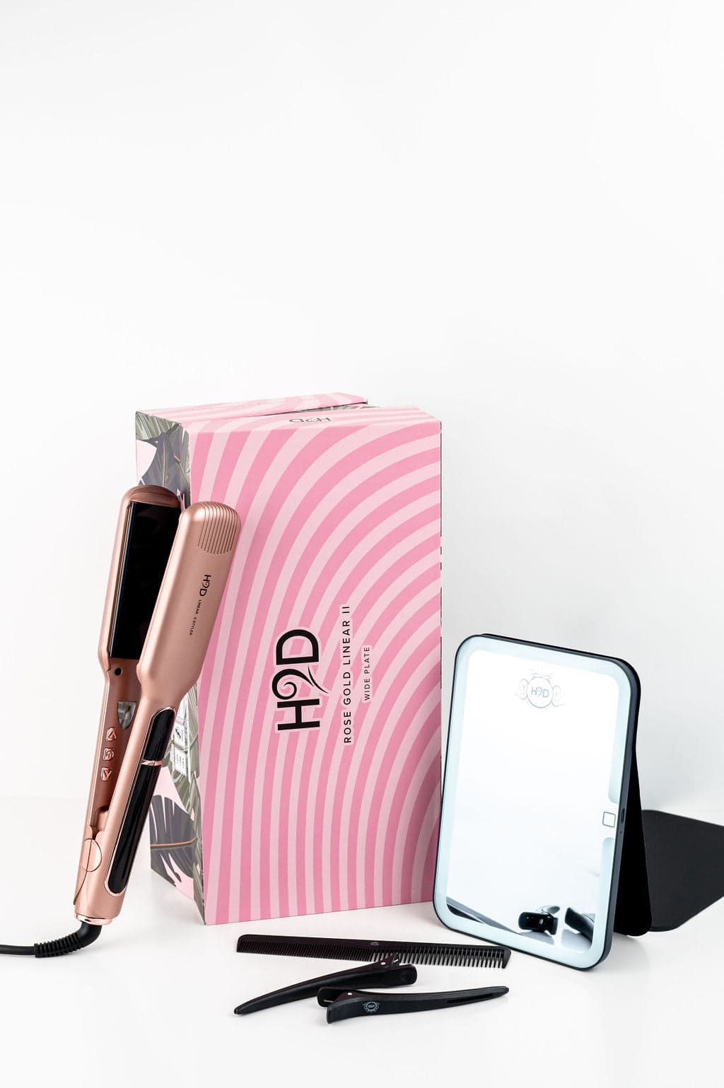 H2D Linear 11 Rose Gold Wide Hair Straightener