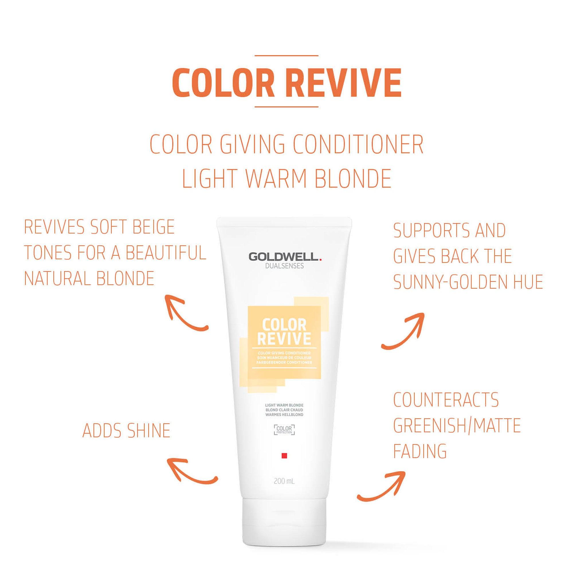 Goldwell Dualsenses Color Revive Conditioner - Light Warm Blonde 200ml