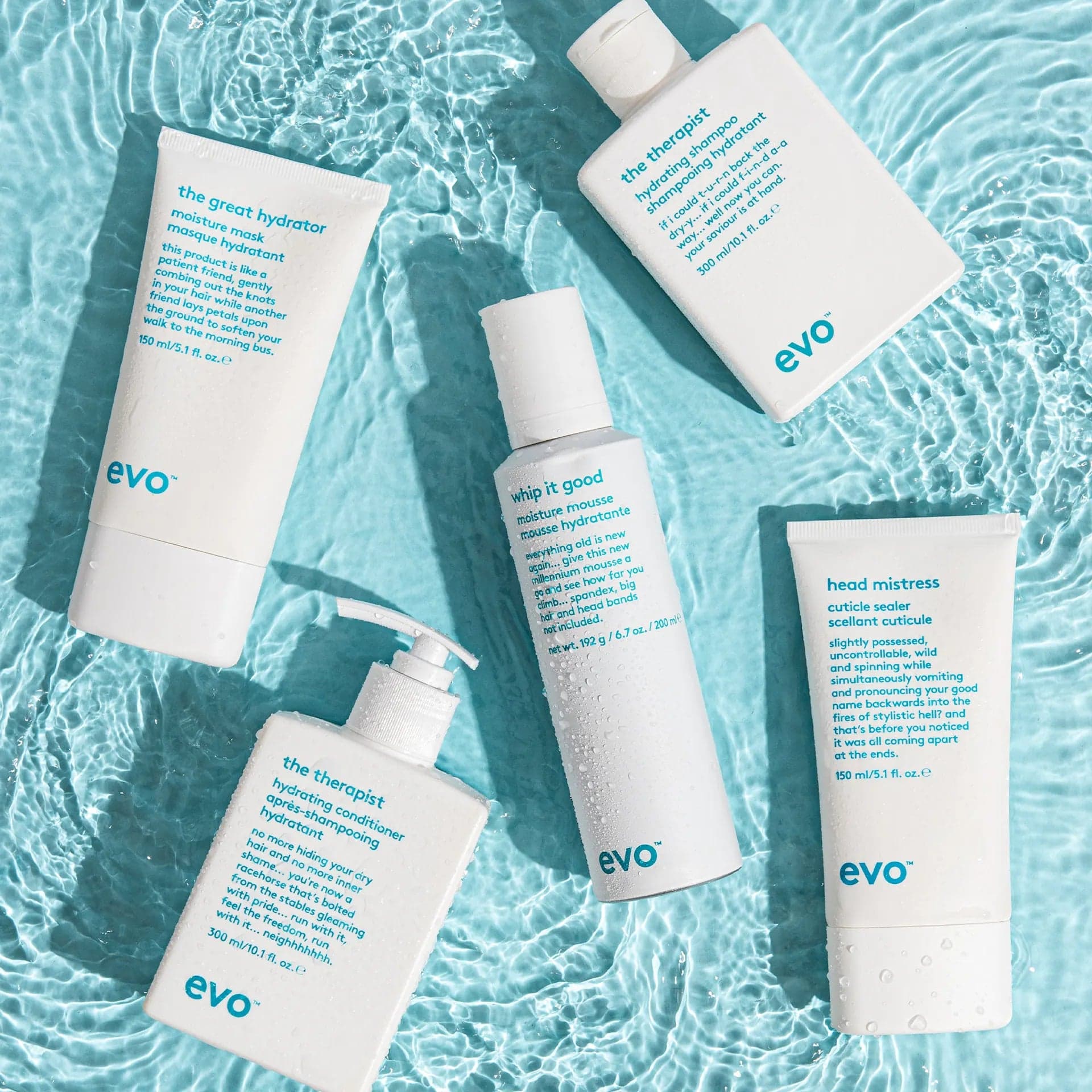 Evo The Therapist Hydrating Shampoo and Conditioner 300ml Bundle