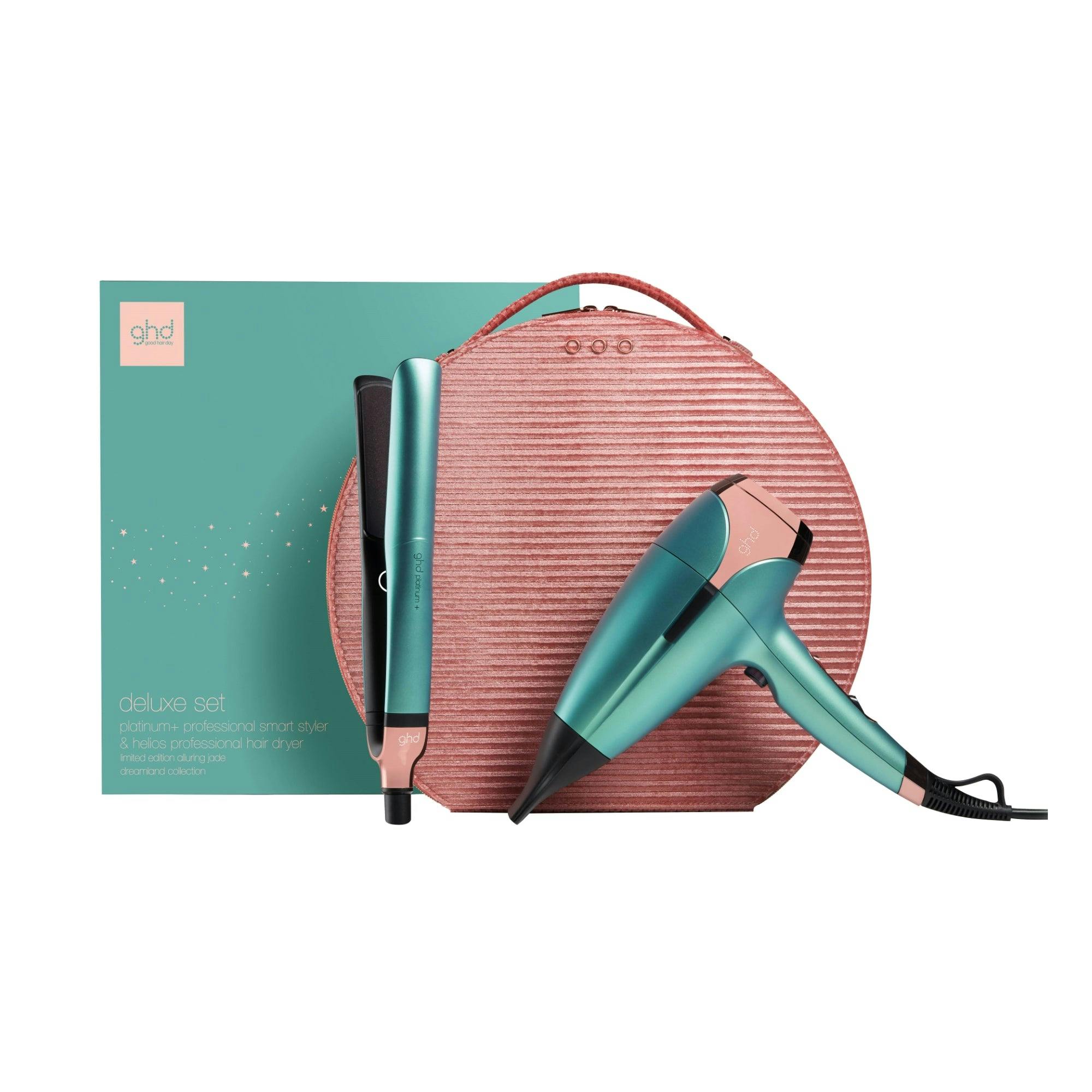 ghd Dreamland Collection Platinum+ And Helios Deluxe Gift Set In Jade Green