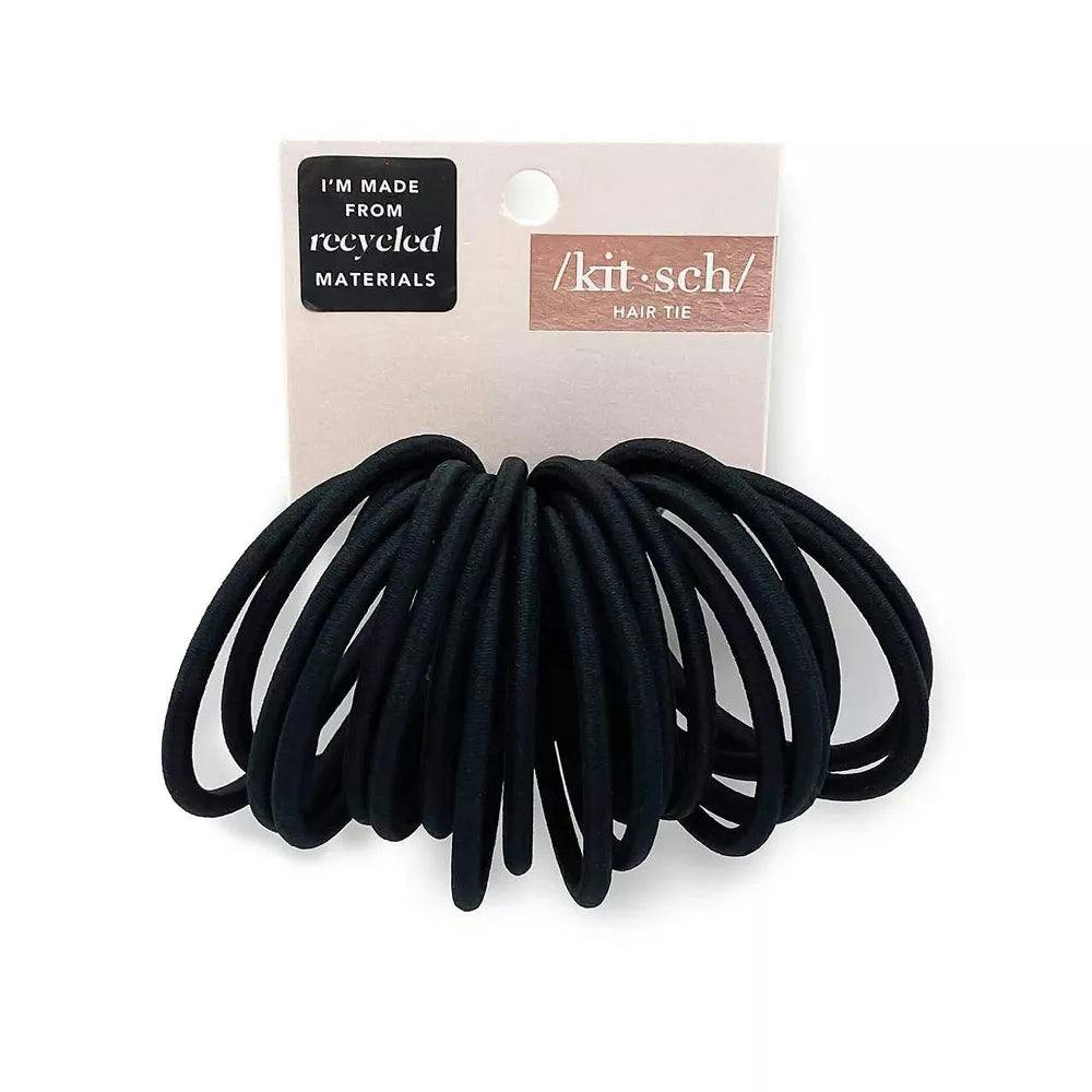 Kitsch Recycled Polyester Standard Elastics - Black (20 Pack)