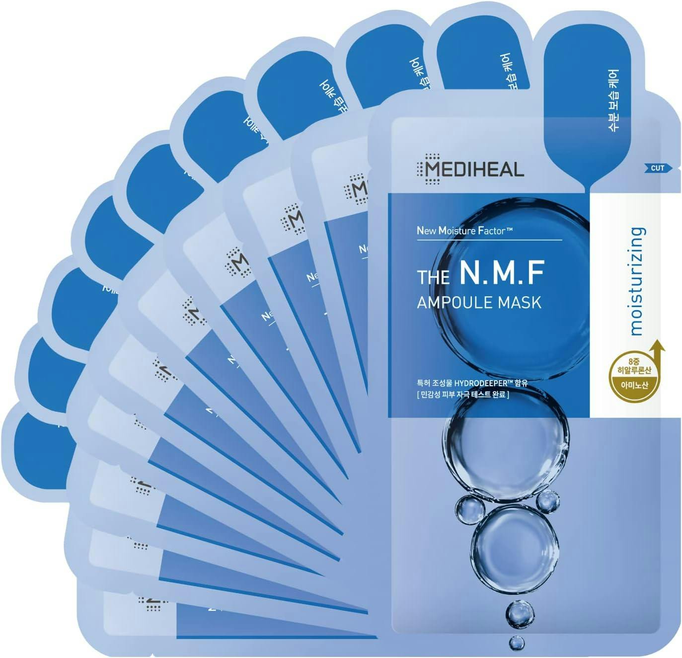 MEDIHEAL The N.M.F Ampoule Sheet Mask Bundle (10pcs)