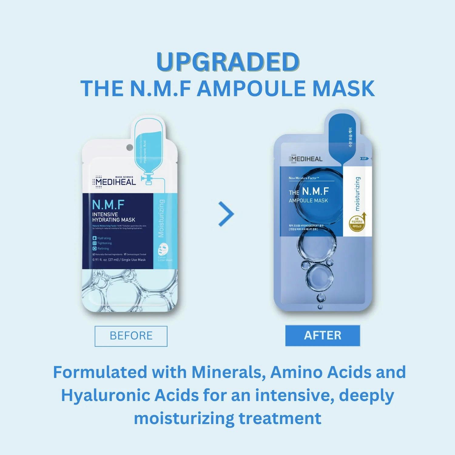 MEDIHEAL The N.M.F Ampoule Sheet Mask Bundle (10pcs)