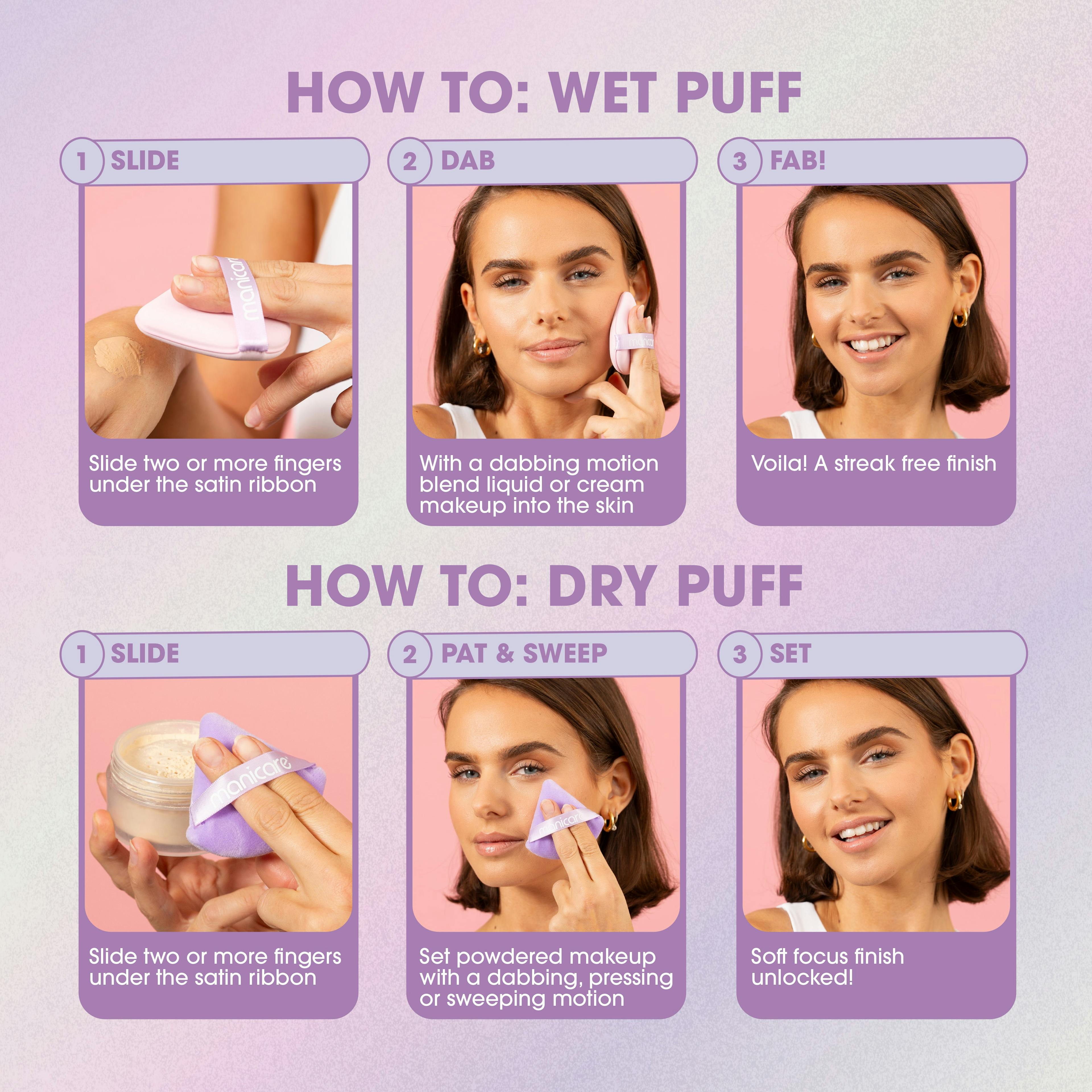Manicare Wet & Dry Beauty Puffs 2pk