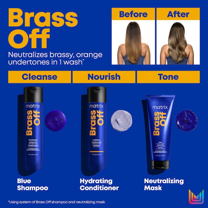 Matrix Total Results Brass Off 1 Litre Shampoo and Conditioner Bundle