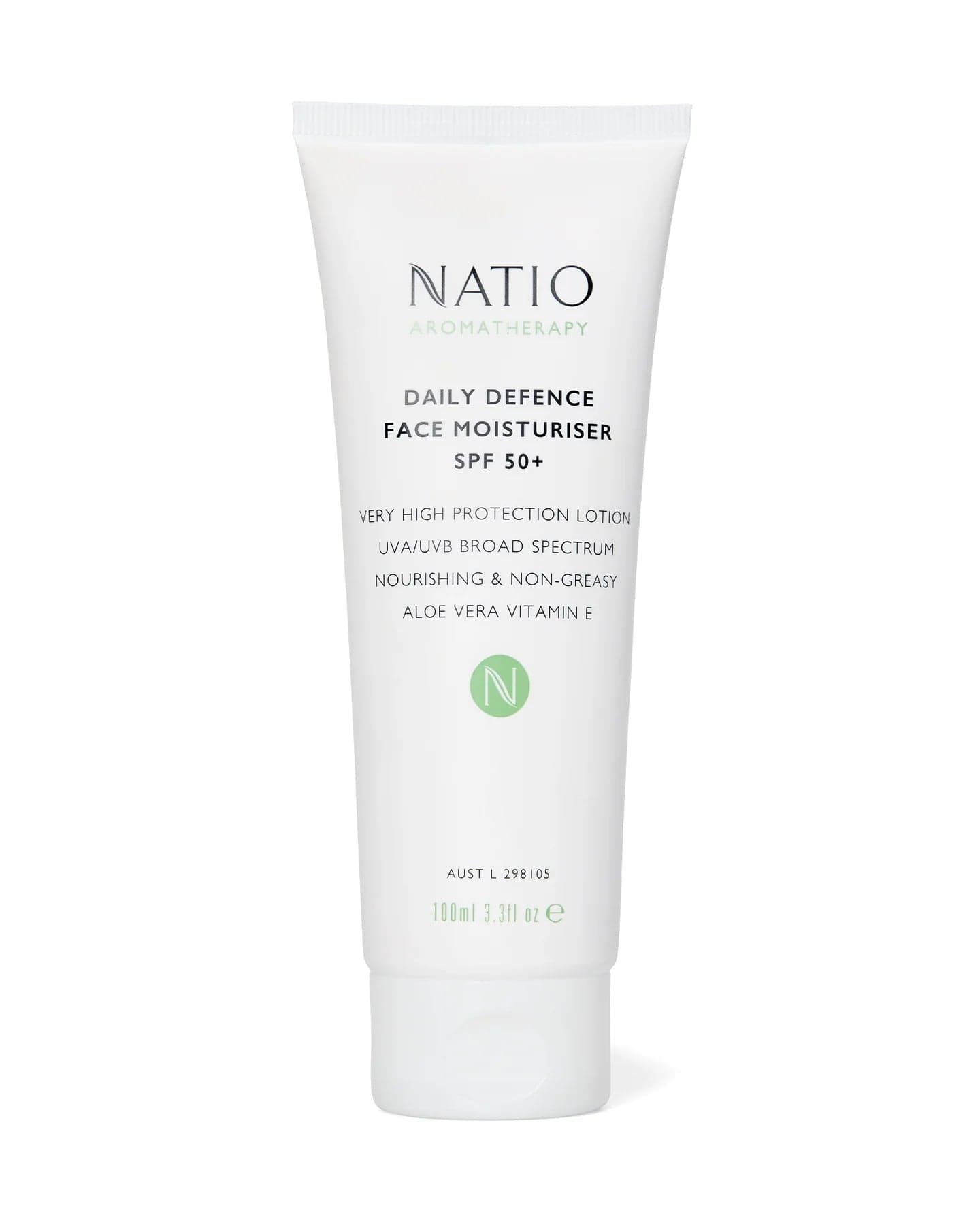 Natio Daily Defence Face Moisturiser SPF 50+ 100ml