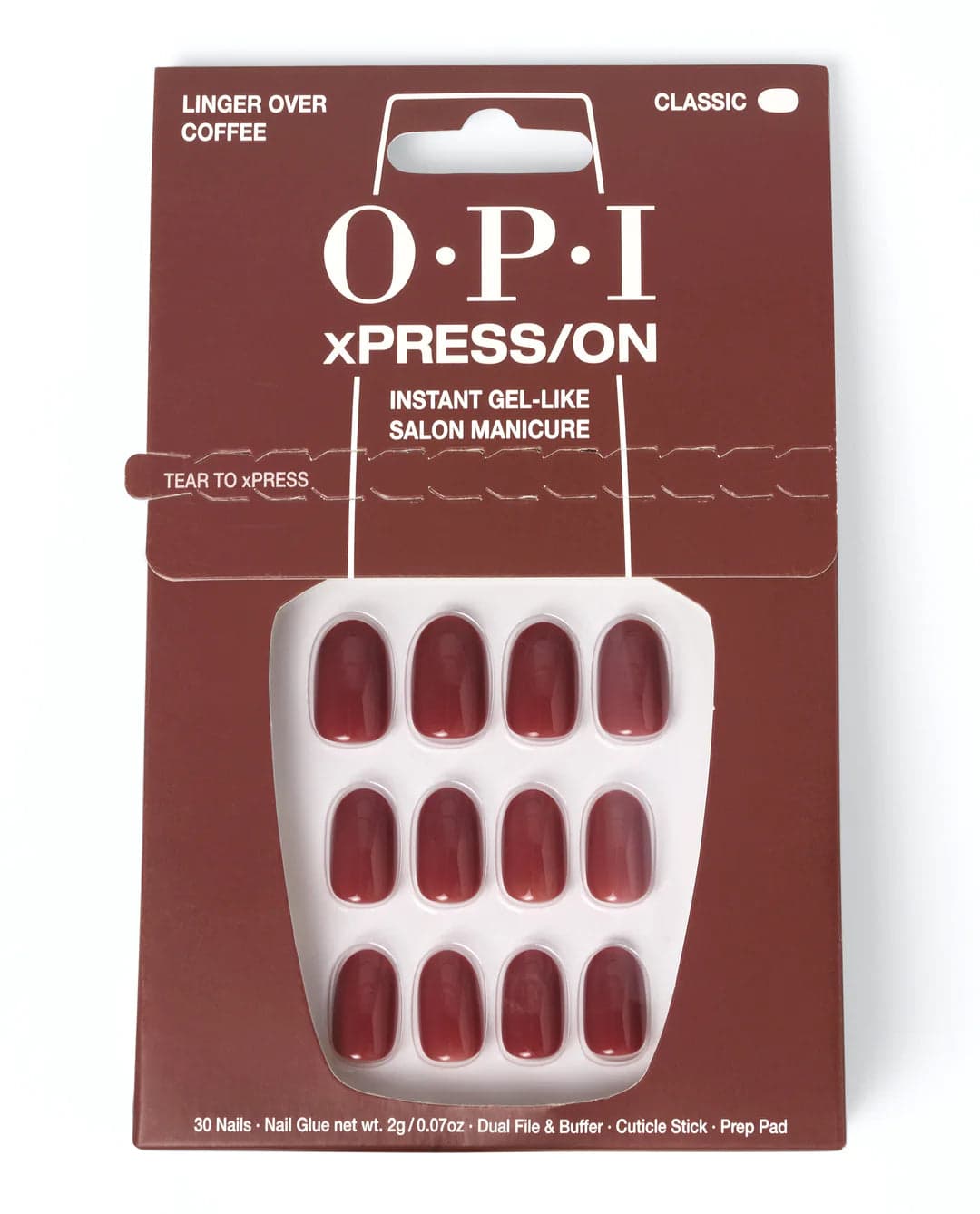 OPI xPRESS/ON Linger Over Coffee