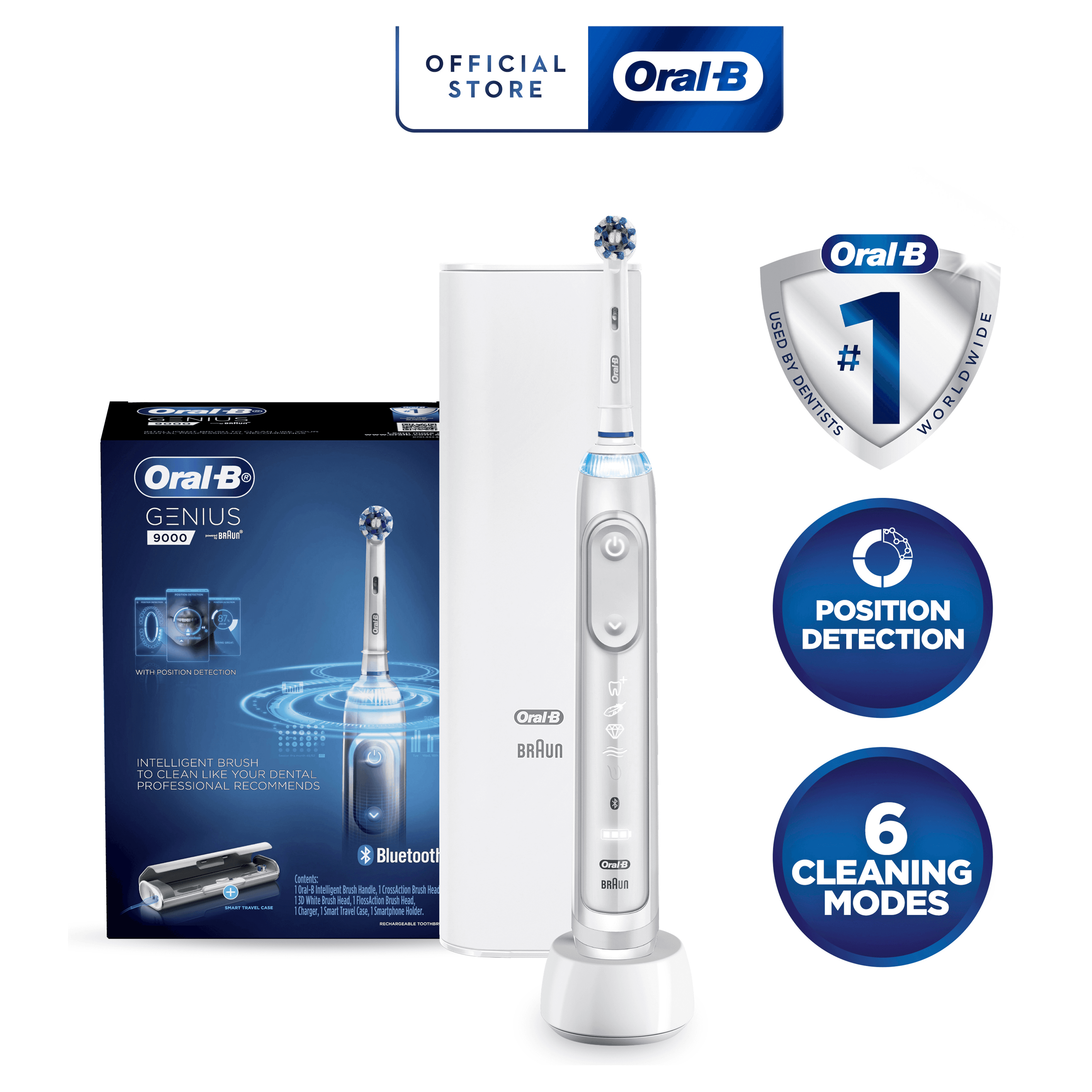 Oral-B Genius Series 9000 Electric Toothbrush WHITE