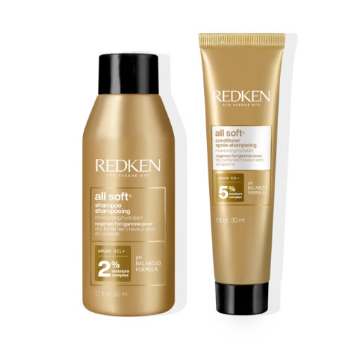 Redken All Soft Shampoo and Conditioner Deluxe Duo 50ml