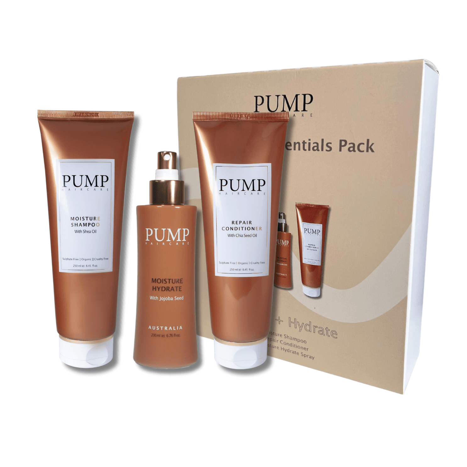 Pump Haircare Moisture Essentials Pack