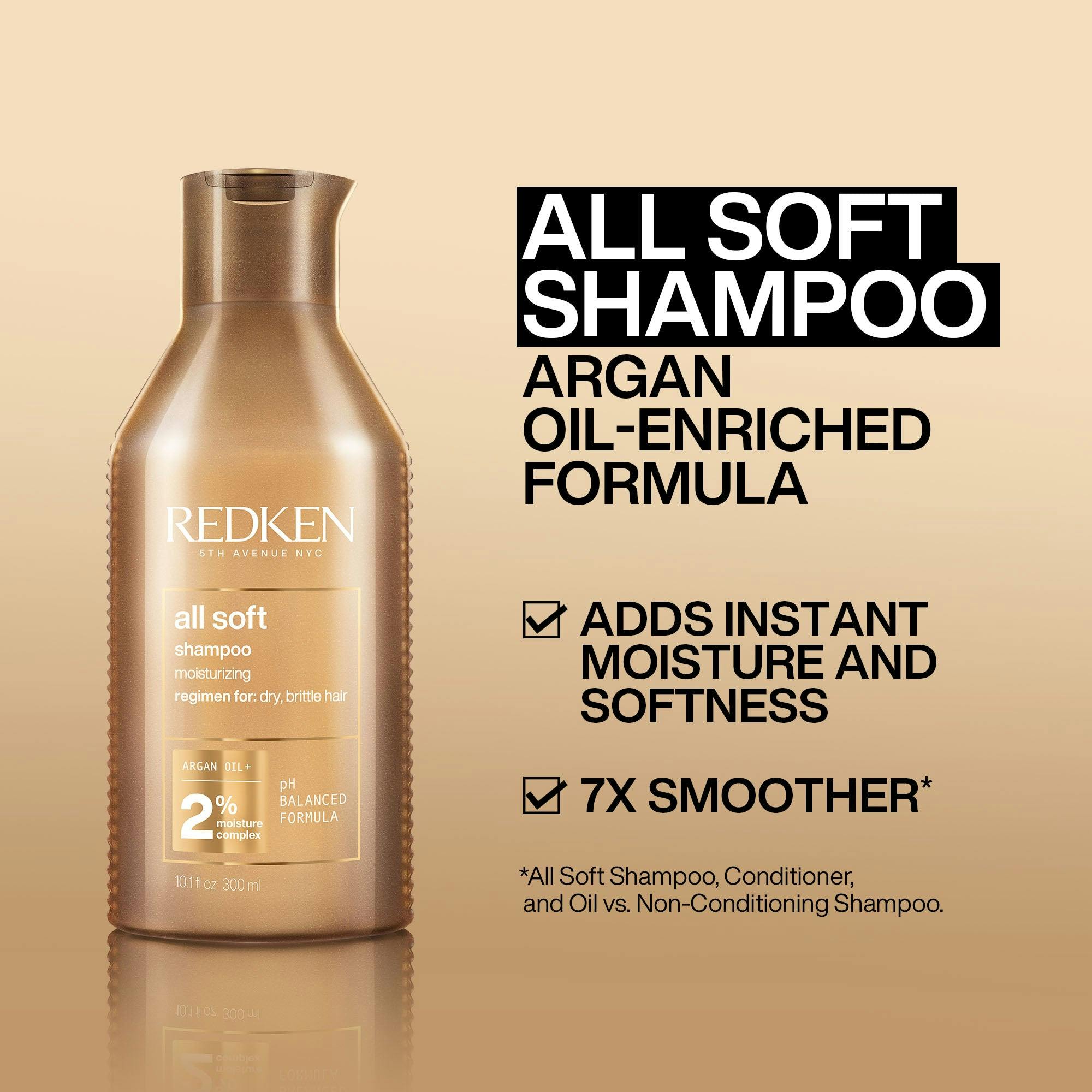 Redken All Soft Shampoo and Conditioner 500ml Bundle