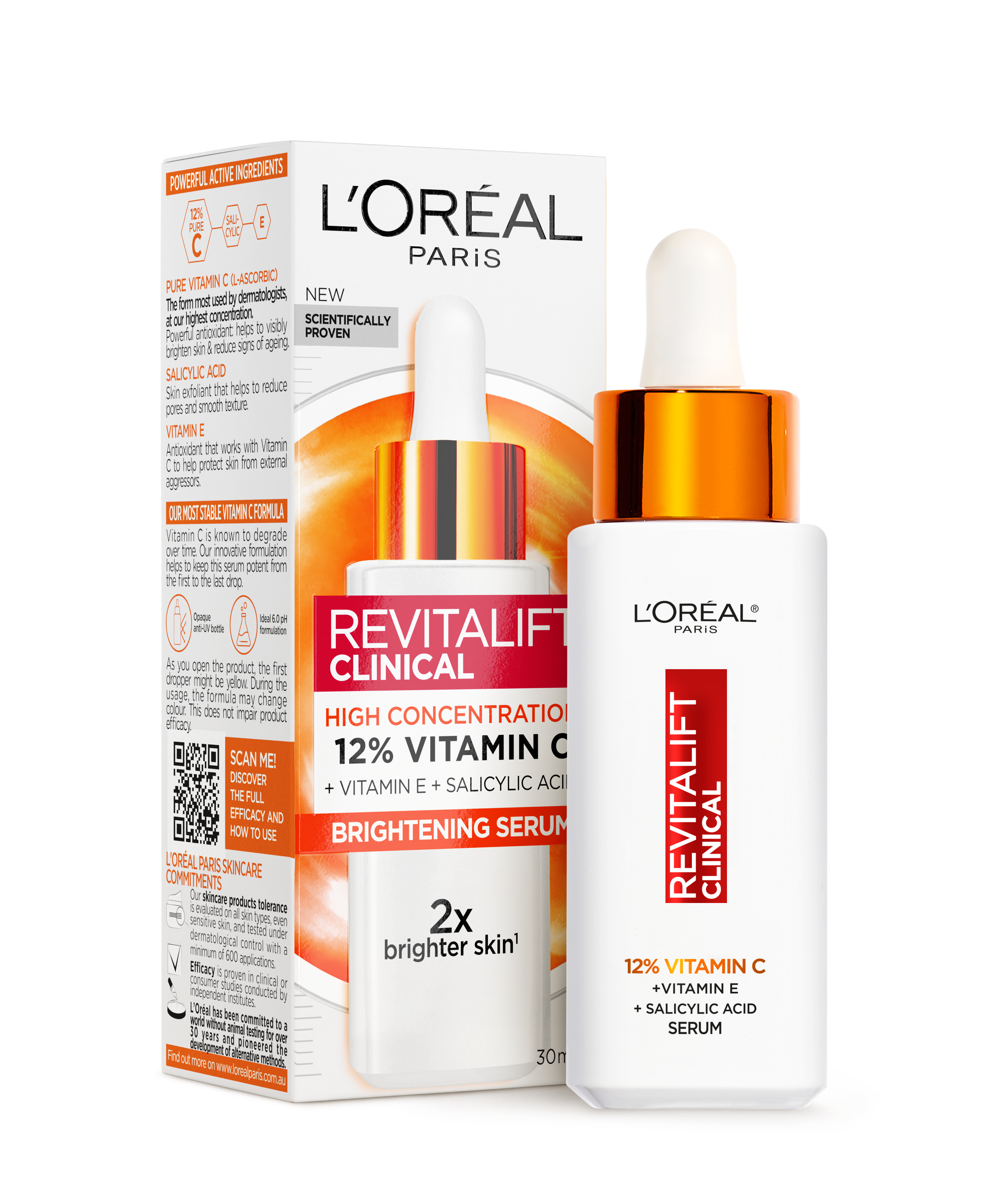 L'Oreal Paris Revitalift Clinical 12% Pure Vitamin C Tone Pore Line Serum 30ml