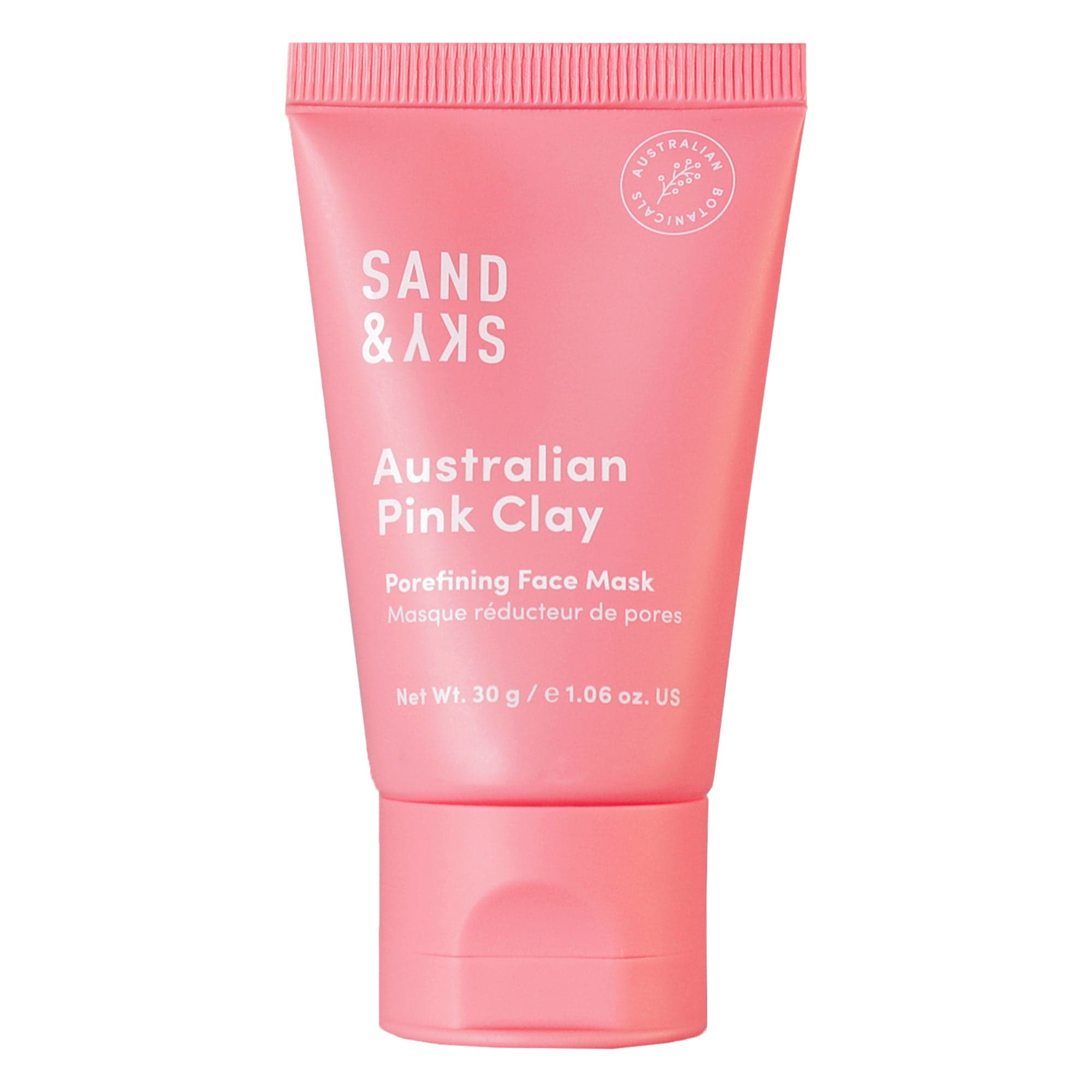 Sand & Sky Australian Pink Clay Porefining Face Mask Deluxe Travel Size 30g