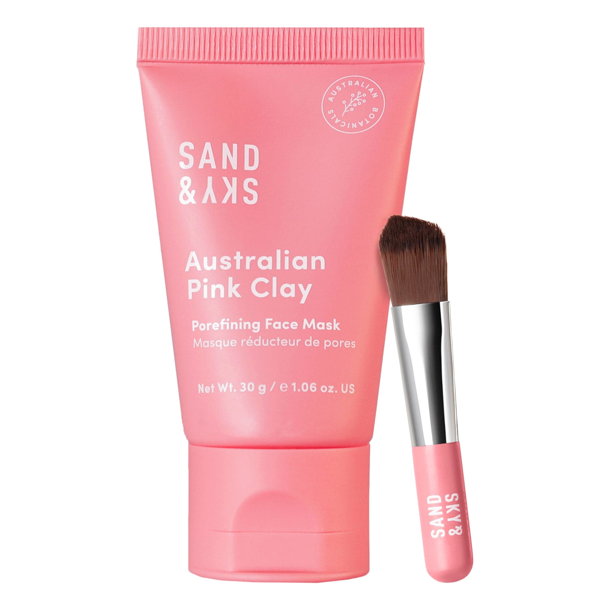 Sand & Sky Australian Pink Clay Porefining Face Mask Deluxe Travel Size 30g