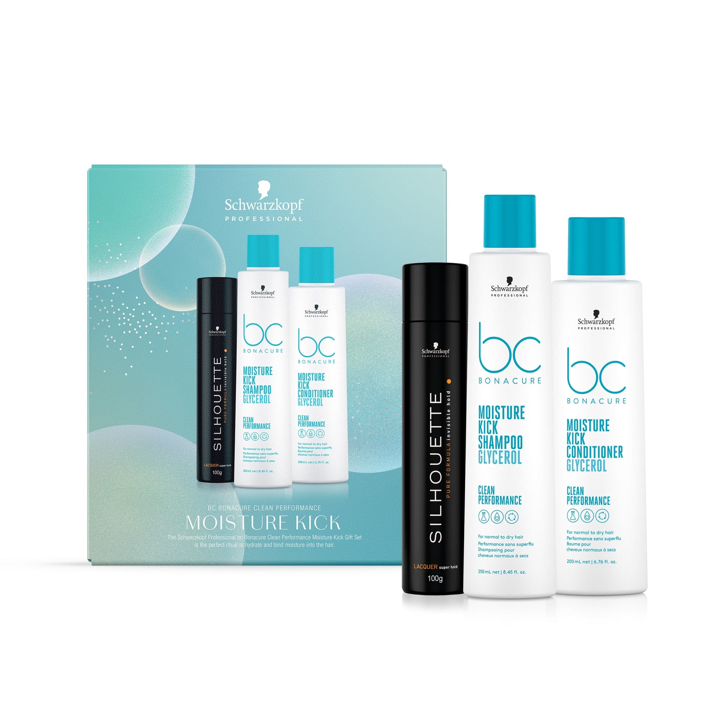 Schwarzkopf BC Clean Performance Moisture Kick With Silhouette Trio Pack