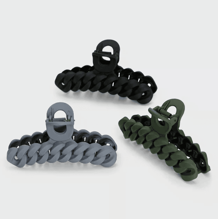 Kitsch Recycled Plastic Chain Claw Clip (3 Pack)