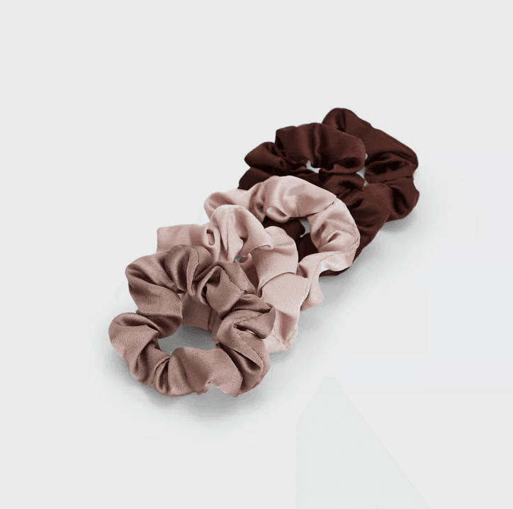 Kitsch Satin Scrunchies - Cameo (5 Pack)