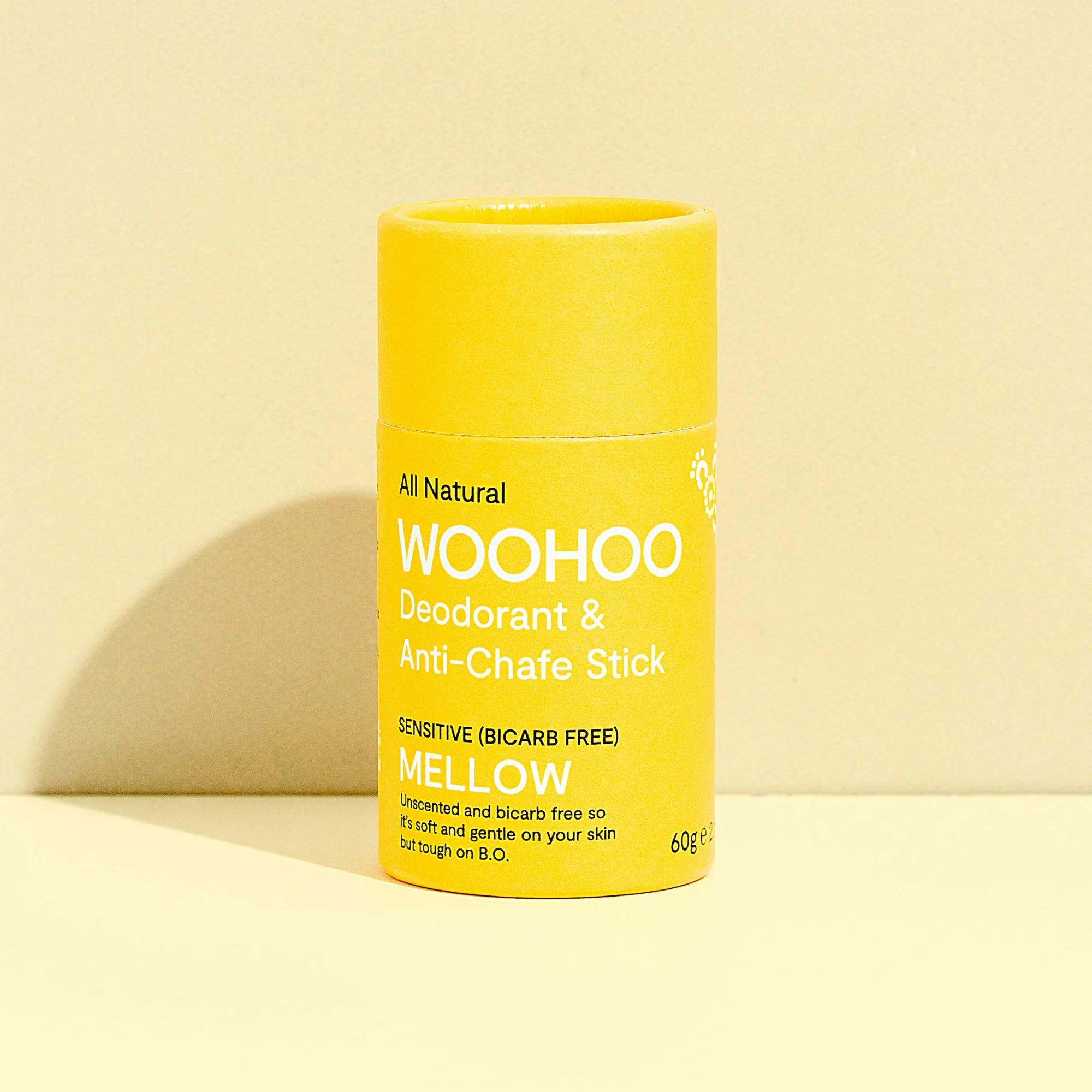WOOHOO Deodorant & Anti-Chafe Stick Mellow (Sensitive) 60g