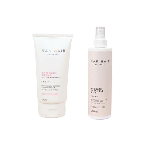 Nak Replends Créme Leave in Moisturiser and Hydrate Detangle Mist Bundle