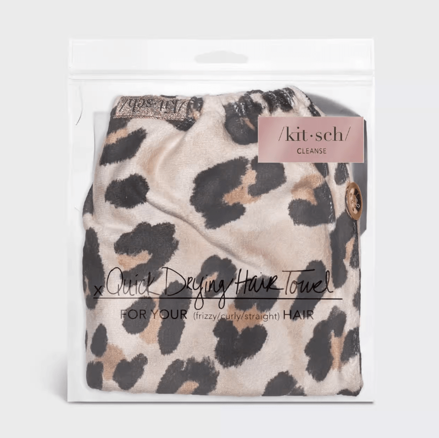 Kitsch Microfiber Hair Towel - Leopard