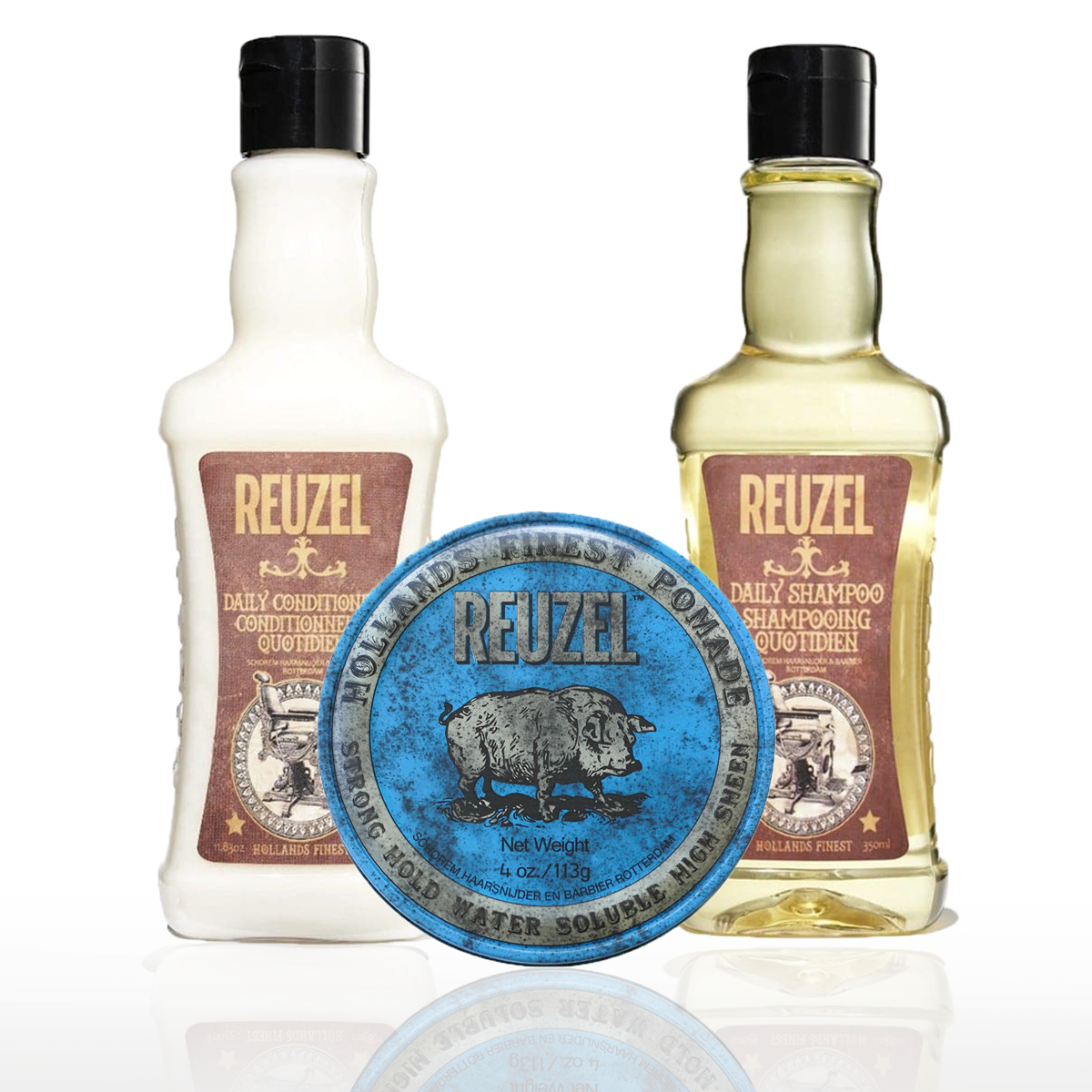 Reuzel Red Water Soluble High Sheen Pomade - No Dry Formula - Keeps High  Shine And Strong Hold All Day Without Flaking - Easy Rinse Out - Subtle