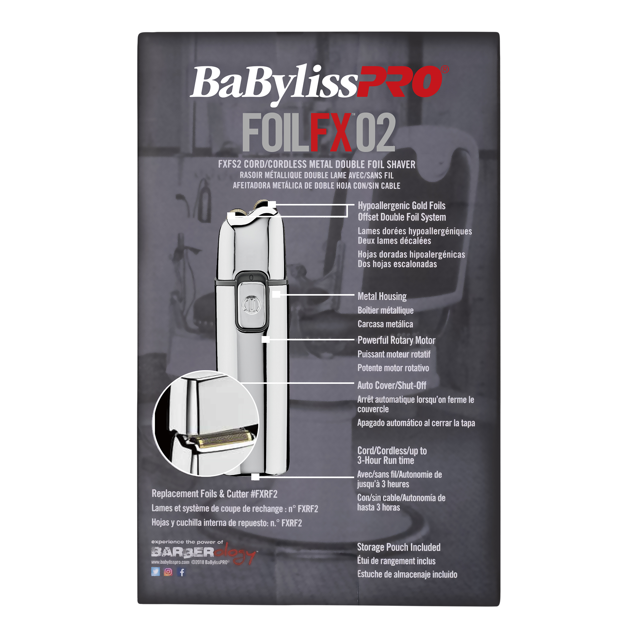 BaBylissPRO FoilFX02 Metal Double Foil Shaver