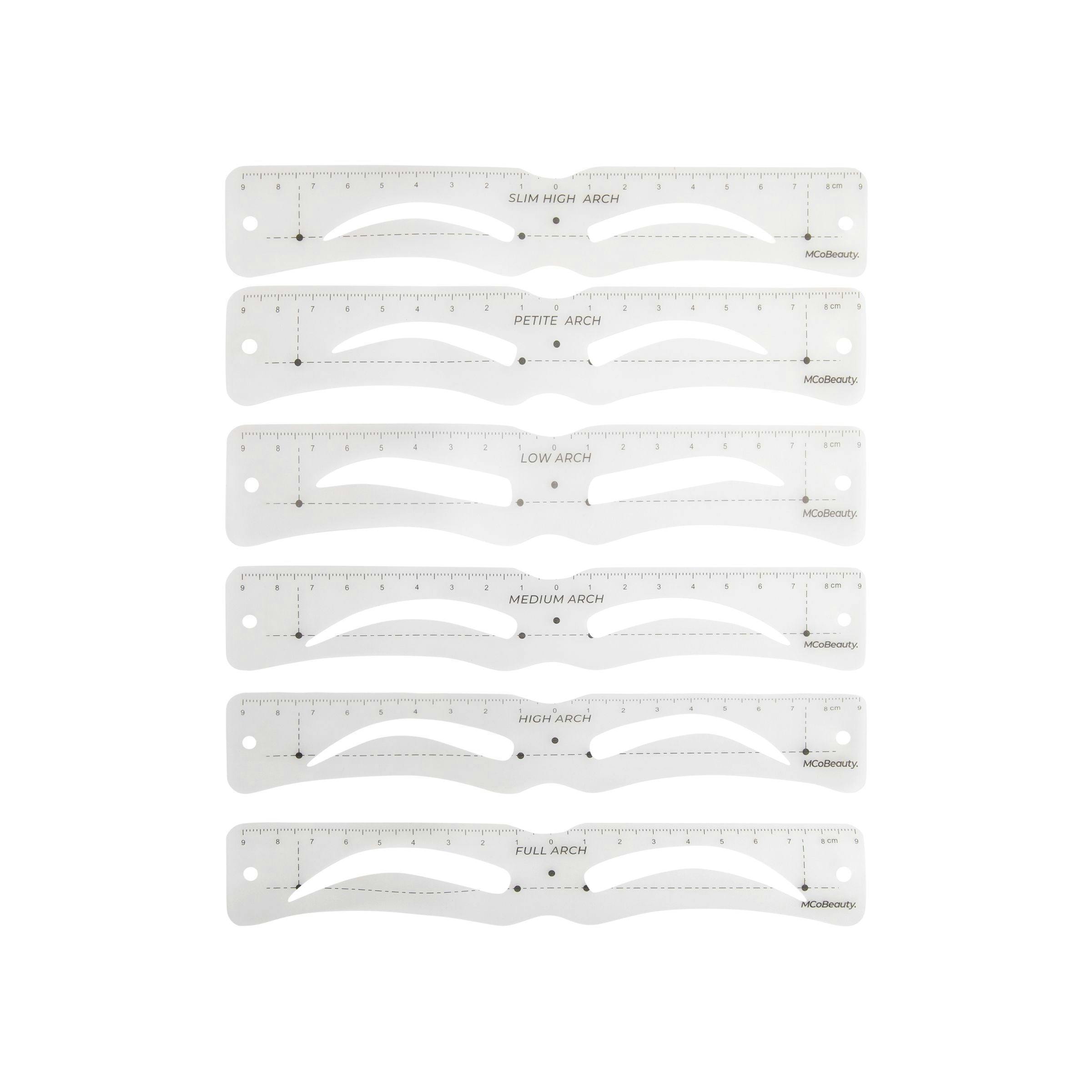 MCoBeauty Reusable Brow Stencils 6 Pack