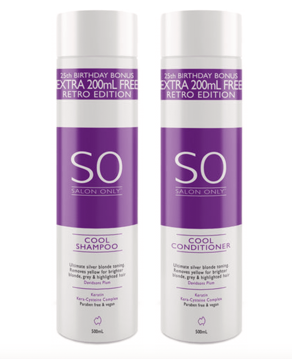 Salon Only Cool Ultimate Silver Blonde Toning Shampoo and Conditioner 500ml Duo Pack