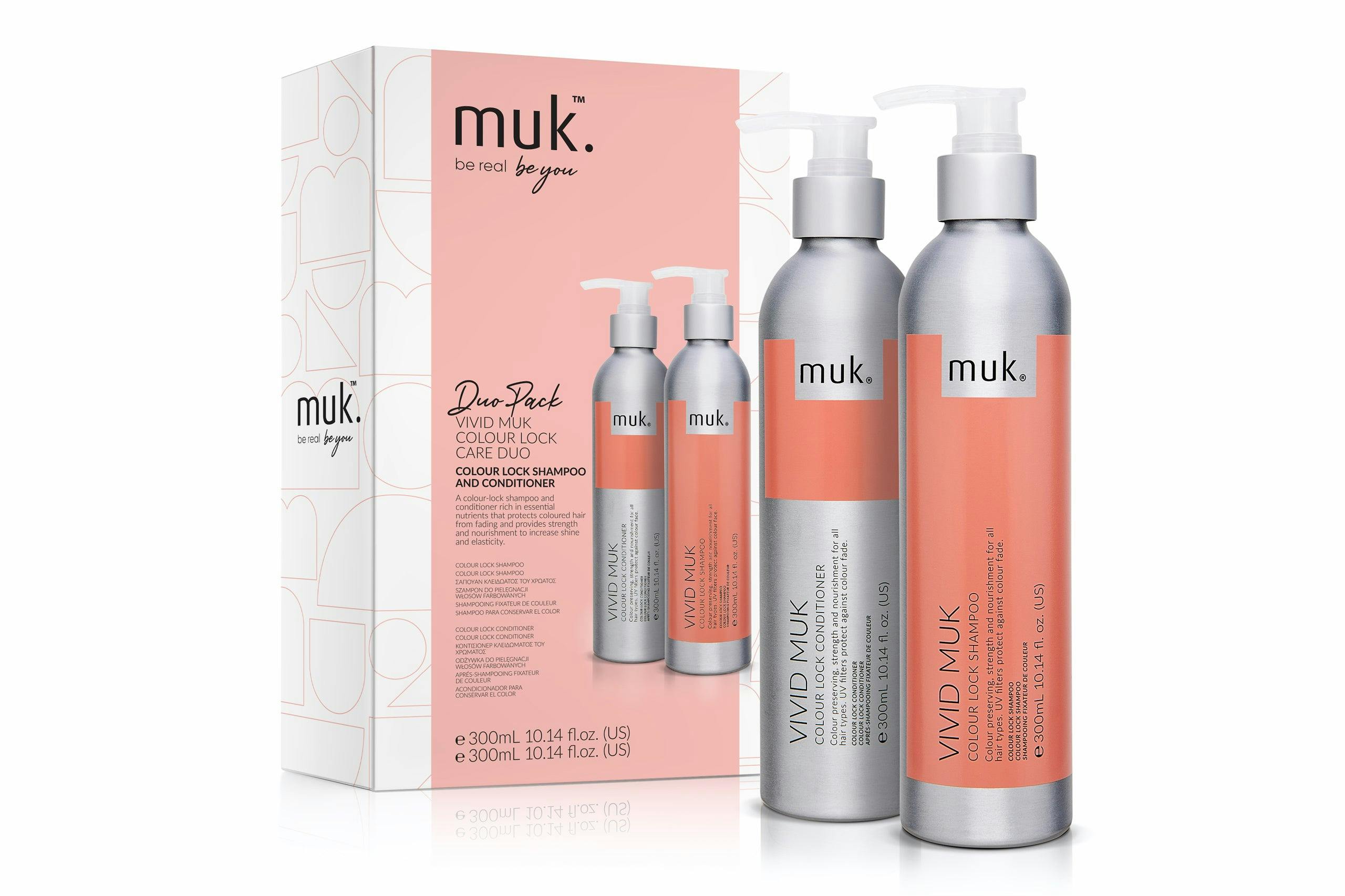 Muk Vivid Muk Colour Lock Shampoo and Conditioner 300ml Duo Pack