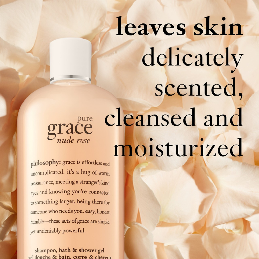 Philosophy Pure Grace Nude Rose Shampoo, Bath and Shower Gel 480ml