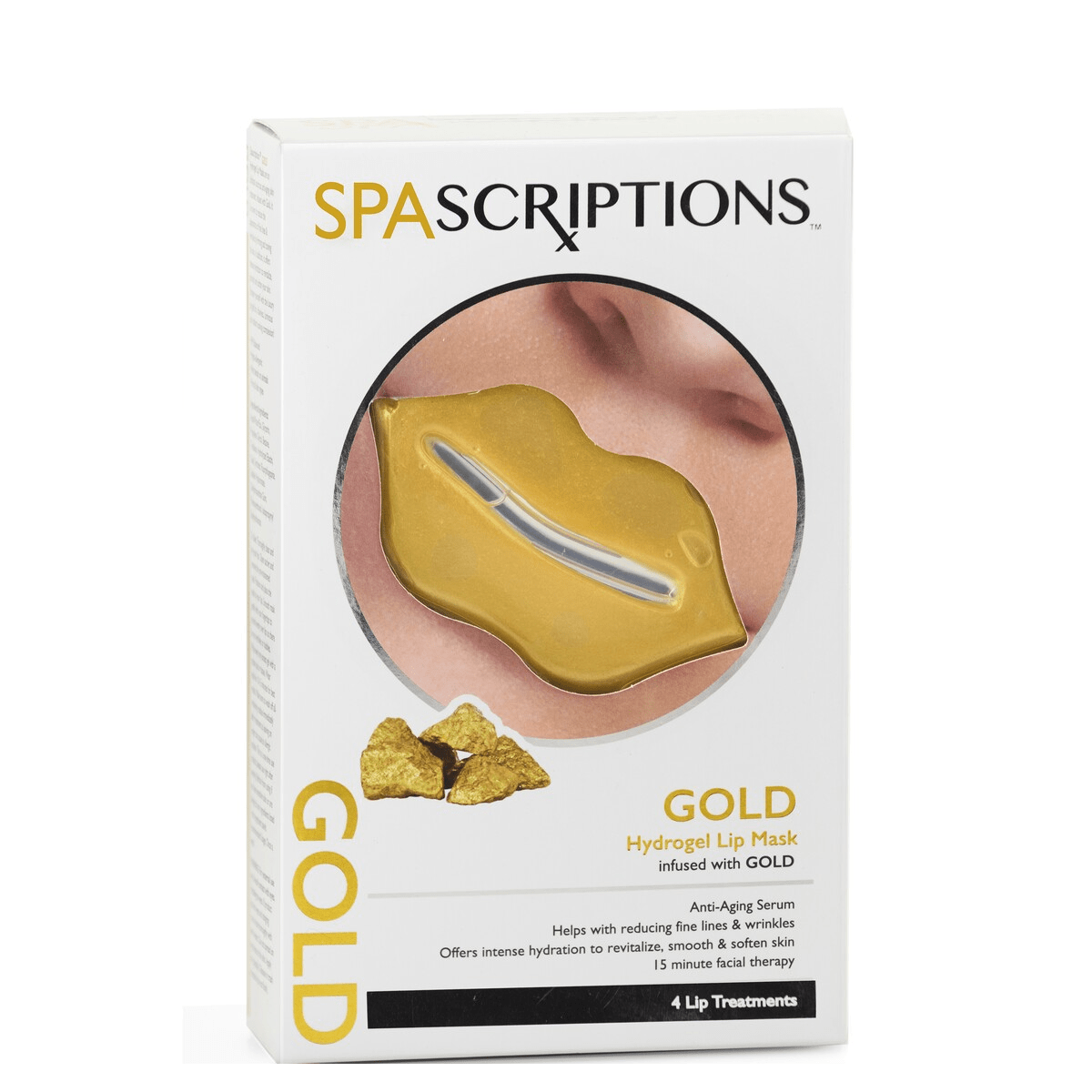 Spascriptions Gold Hydrogel Lip Mask - 4pc