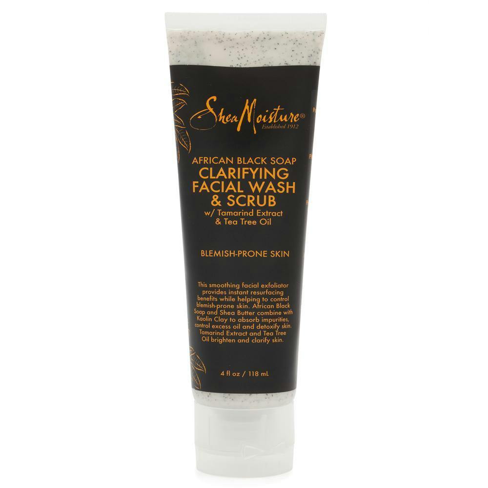 Shea Moisture African Black Soap Clarifying Facial Wash & Scrub 118ml