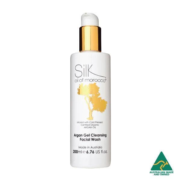 Silk Oil of Morocco Argan Vegan Gel Cleansing Facial Wash 200ml