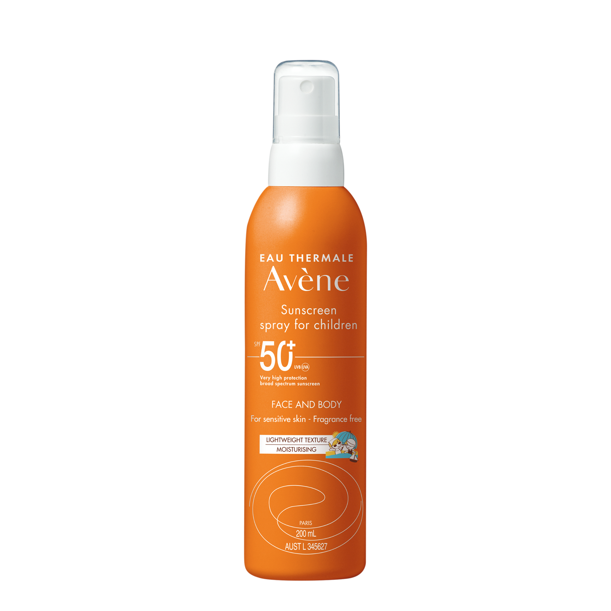 Avène Sunscreen Spray for Children SPF 50+ 200ml - For Kids Sensitive Skin