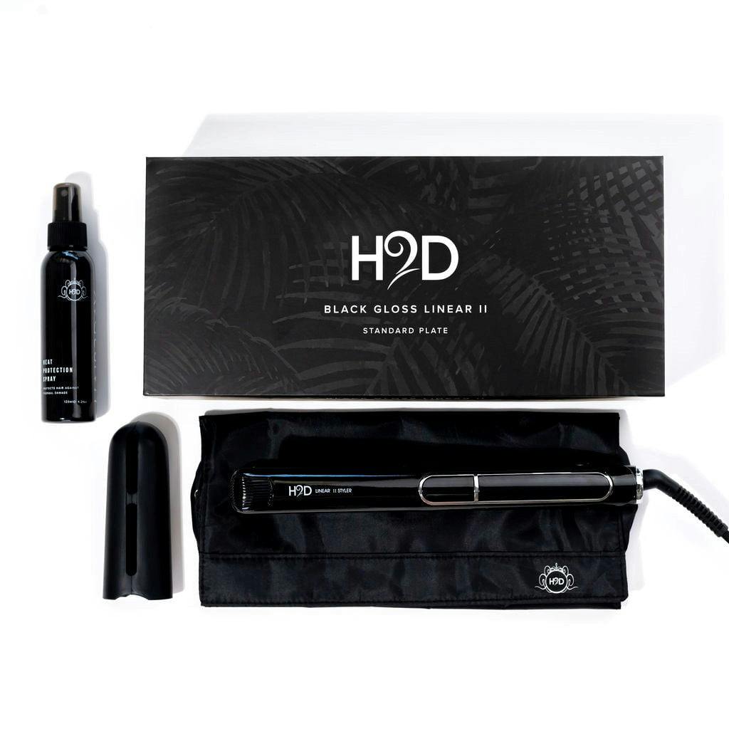 H2D Linear 11 Gloss Black Black Hair Straightener