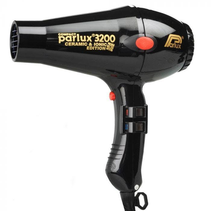 Parlux 3200 Ionic + Ceramic Compact Hair Dryer - Black