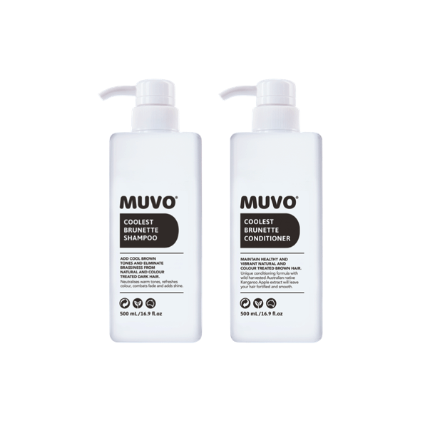 MUVO Coolest Brunette Shampoo and Conditioner 500ml Bundle
