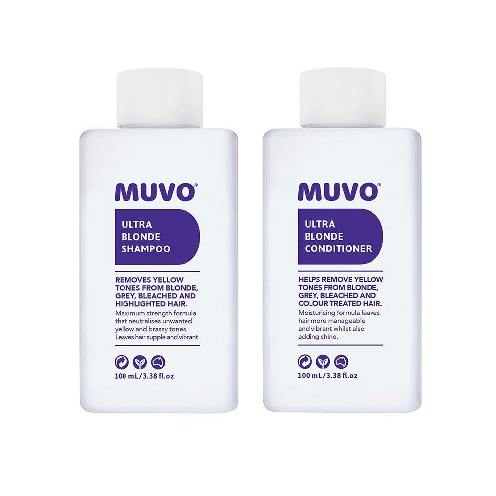 MUVO Ultra Blonde Shampoo and Conditioner 100ml Petite Pair