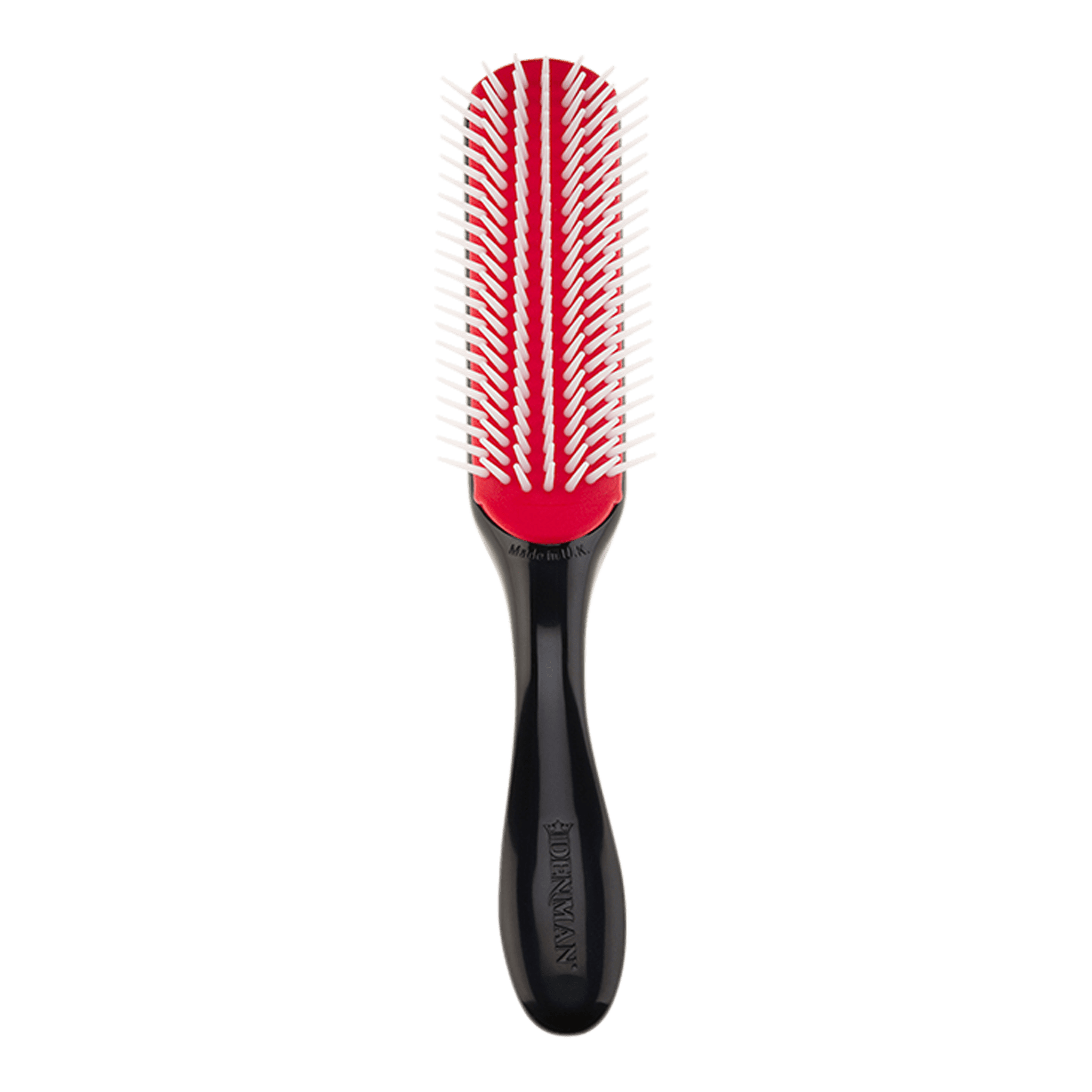Denman Brushes D3 Medium Styling Brush 7 Rows - Black/Red